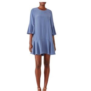 Slate & Willow Bell Sleeve Ruffle Hem Trapeze Dress 0 2257